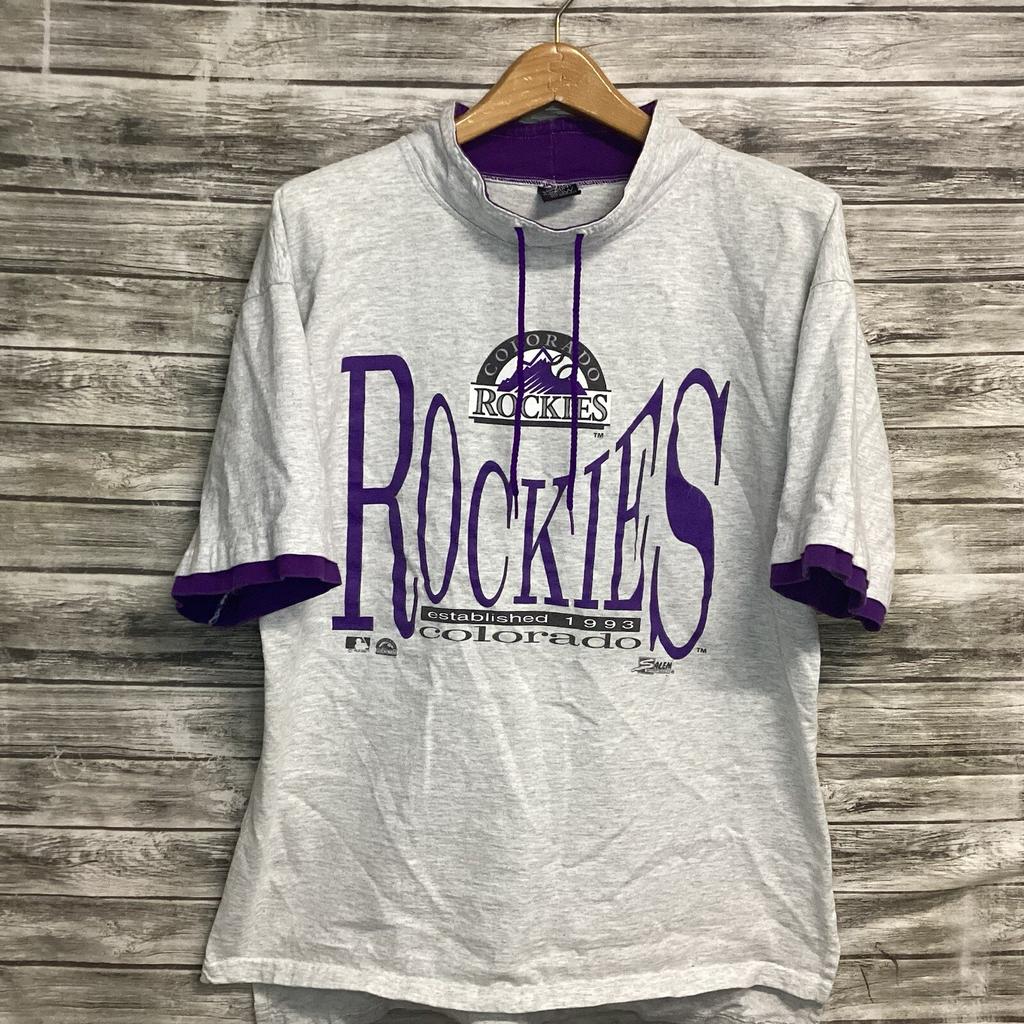 Винтажная футболка Colorado Rockies Мужская XL Серая Front Row Salem Графическая футболка 90-х Унисекс Футболка