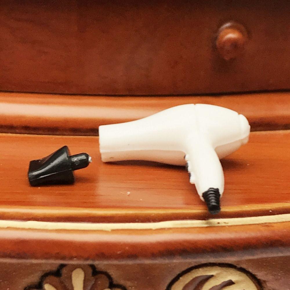 1/12 Dollhouse Makeup Kit Plastic Doll Dressing Tool Set Creative Doll Hair Dryer Comb Toy