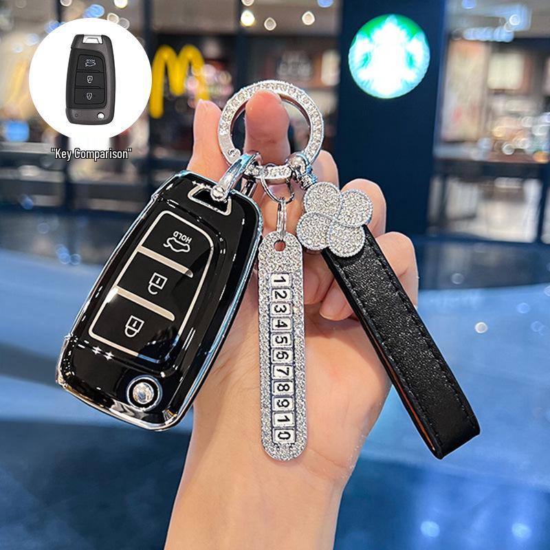 Совместим с 20 моделями: Чехол для ключа для Beijing Hyundai New Elantra, Verna, ix25, Mistra, ix35 - Защитная оболочка-пряжка