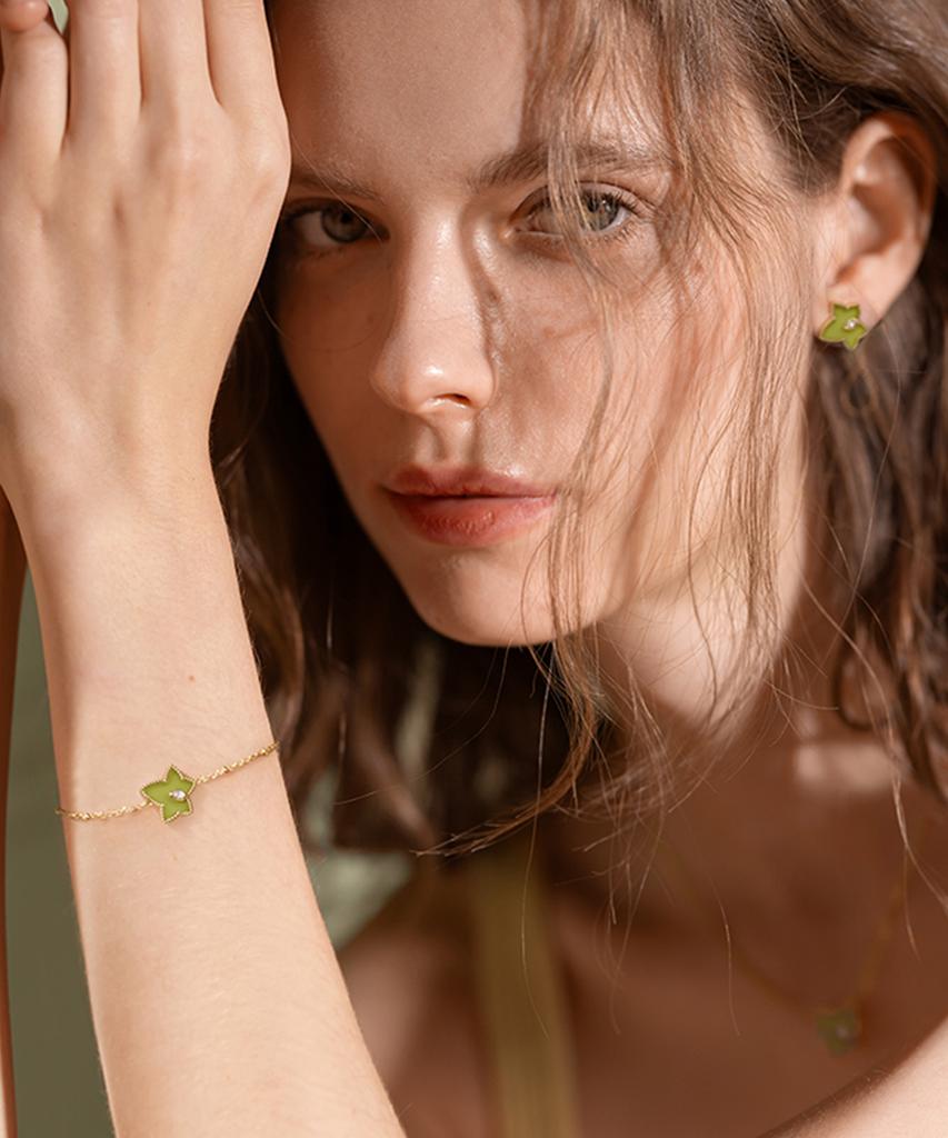 Модные серьги Lola Rose с бусинами из зеленого оникса
