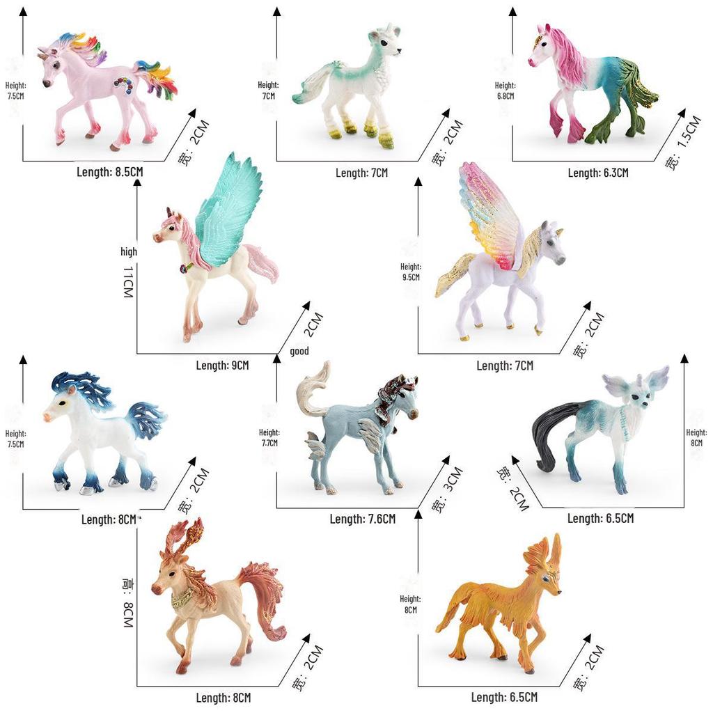 Mythical European Pegasus Unicorn Elf Horse Ornament for Kids