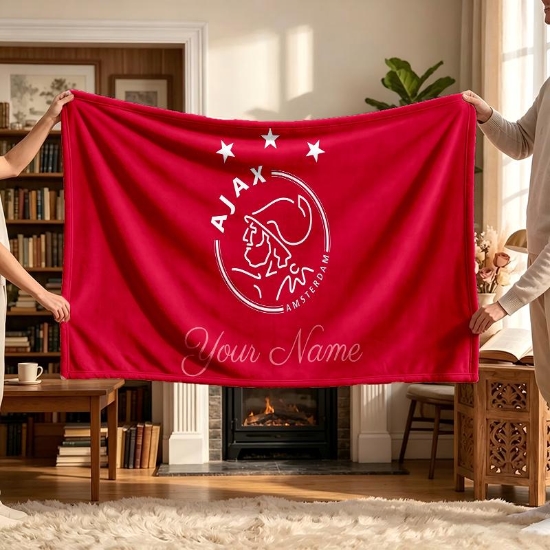 Ajax (1) Personalized Name Blanket Soft Cozy Gift for Sofa Bed Couch Home Decoration
