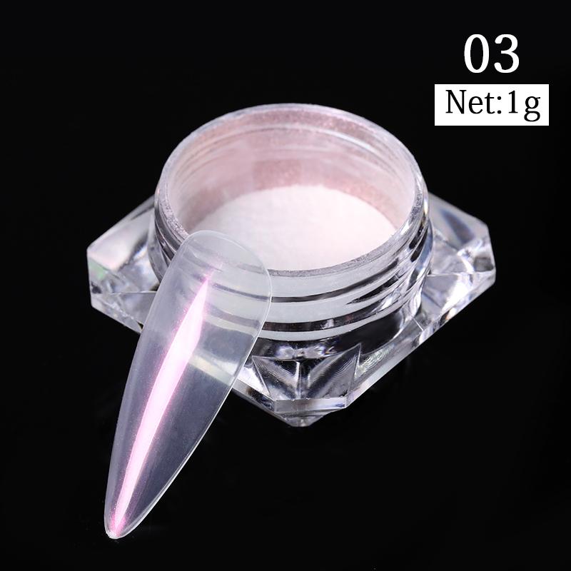 Silver Nail Glitter Powder Metallic Effect Pigment UV Gel Polish Flakes Dust Manicure Decoration Nails Accessories