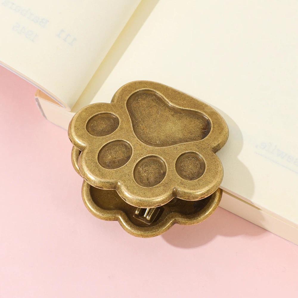 Zinc Zinc Zinc Alloy Bill Note Storage Clip Cute Book Page Marking Clip Cat Paw Clip Office School Supplies