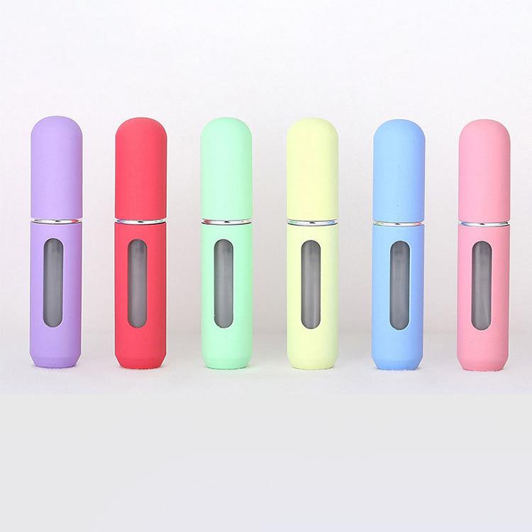 Мини-флакон для заправки духов карамельного цвета, 5 мл, матовый распылитель для мелкого тумана, многоразовый косметический распылитель для путешествий, портативный