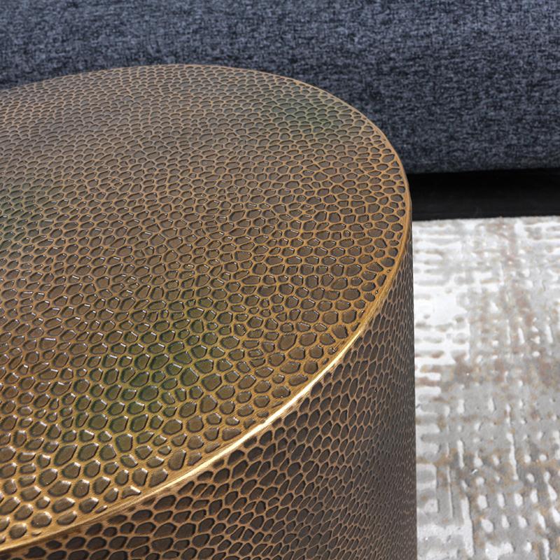 Vintage Coffee Tables,Modern Living Room Sofa Side Tea Table,Metal Antique Copper Corner Table,Furniture Customized