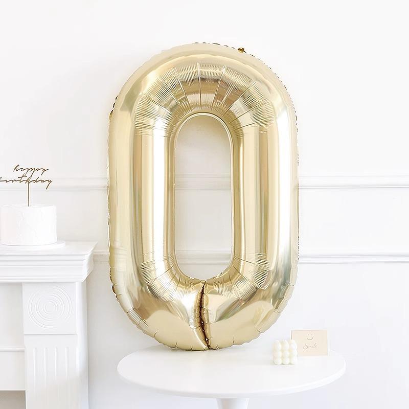 40-Inch Platinum Digital Balloon Props Girl Baby Year-Old Ceremony Sense Photo Background Arrangement