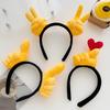 Hand Heart Funny Gesture Headband Plush Cosplay Hair Hoop Cute Plush Hairband  Photo Pros
