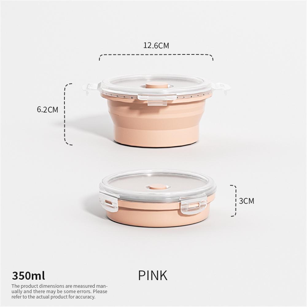 Складной контейнер для хранения продуктов с крышкой, портативный силиконовый контейнер для еды, пригодный для заморозки в микроволновой печи, ланч-бокс