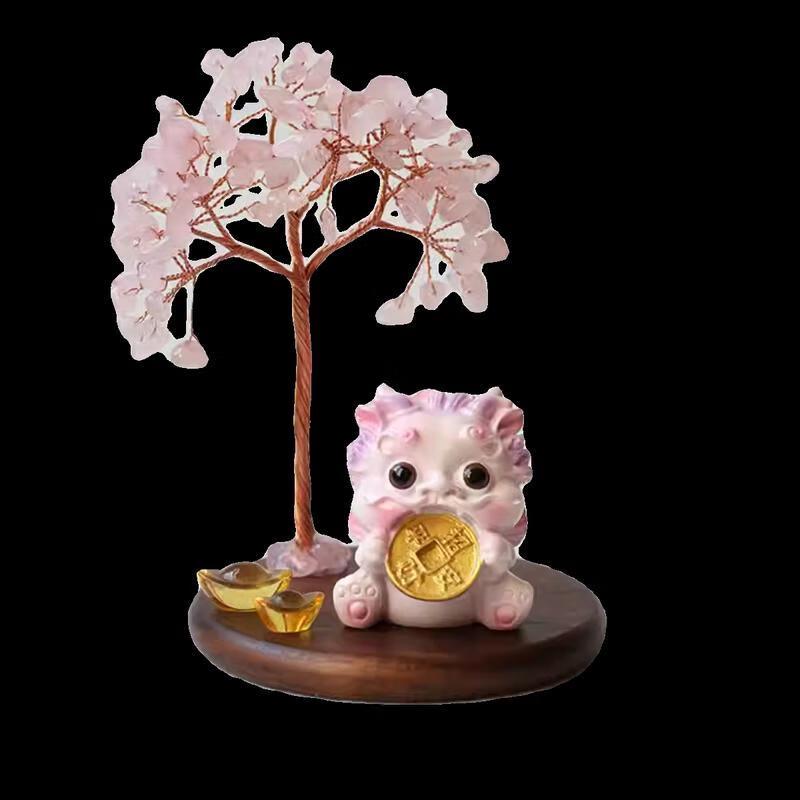 Aige Натуральный Кристалл Цитрин Денежное Дерево Украшение