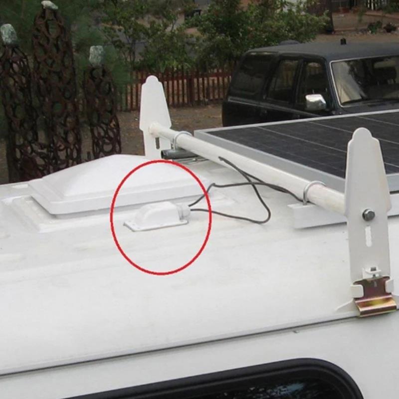 Double Wire Entry Gland Box Solar Panel Roof Wire Entry Gland Box Cable Motorhome Hole RV Yacht Car Accessories New 7