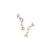 Длинные серьги с подвеской Double C Женские серьги Серебро ABB308-B13554-NQ108
