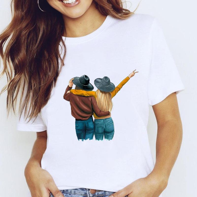 Paris Fashion Street Fashion T-Shirt Women'S Casual T-Shirt Harajuku Short Sleeve Ins Girlfriend Clothing