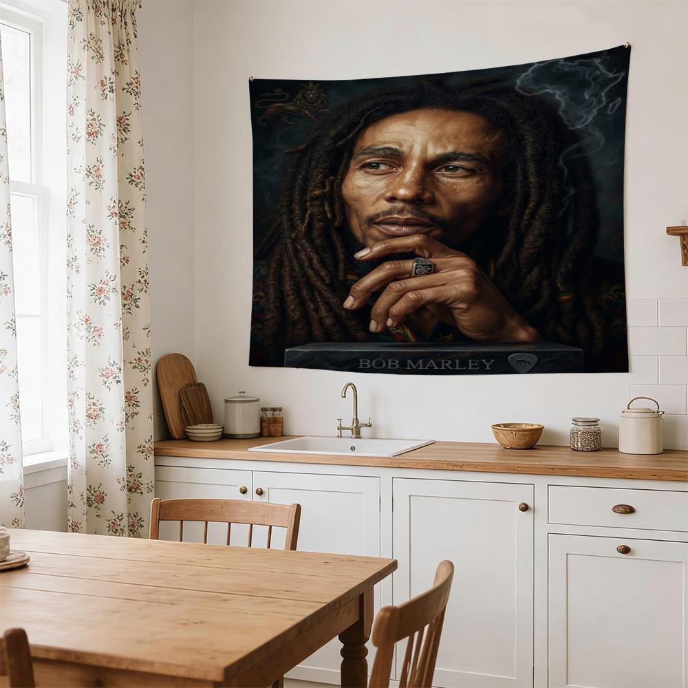 Bob Marley Reggae Legend Lives Versatile Wall Hanging Blanket, Home Backdrop for Wedding, Party and Video Shooting