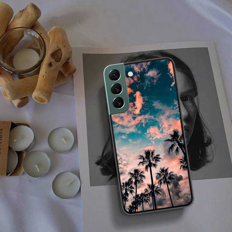 Морские Тропические Пальмы Пляж Чехол для Телефона Для Samsung A16 A26 A36 A56 Galaxy A02S A12 A52S A13 A23 A33 A53 A54 A34 A24 A14 A22 A3