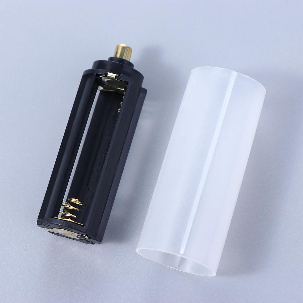 2 In 1 Plastic 18650 Battery Tube White Casing Sheath Tube AAA Battery Storage Boxes Holder organizer for Flashlight Torch Lamp