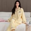 Pajamas Women'S Autumn And Winter Winter Coral Fleece Thickened Fleece Warm Flannel Loungewear Set