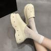 Fashion Women's Shoes Baotou Sandals Summer Wear 2025 New Stars Cute Thick-soled Non-slip Heightening Super Fire Slippers