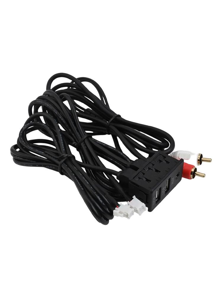 Крепление на приборную панель автомобиля с двумя портами USB AUX, расширение интерфейса панели