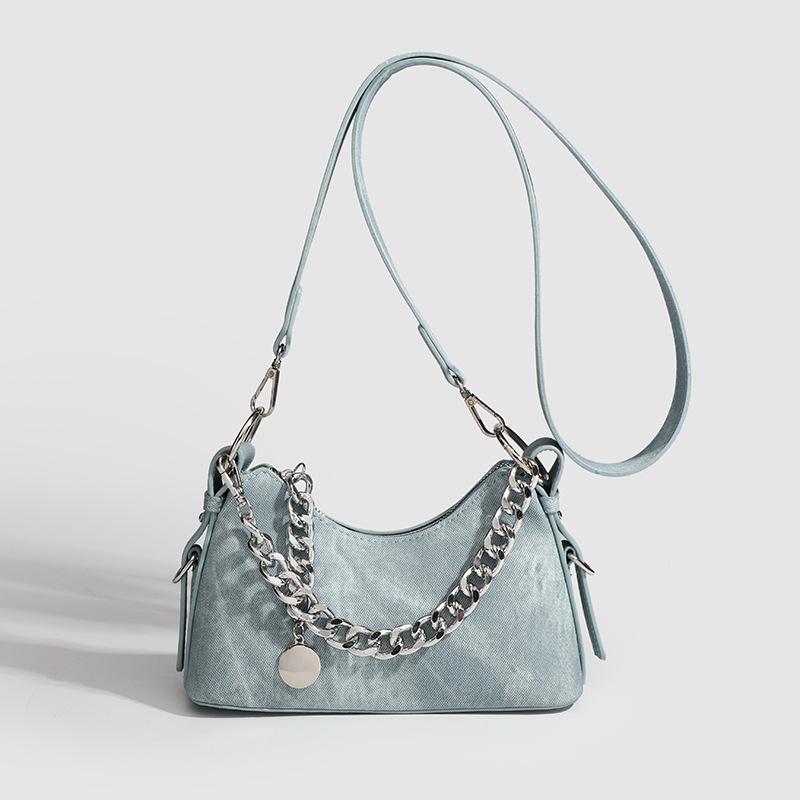 Сумка через плечо Niche Chain Jeans, женская, с французским полумесяцем, универсальная сумка через плечо