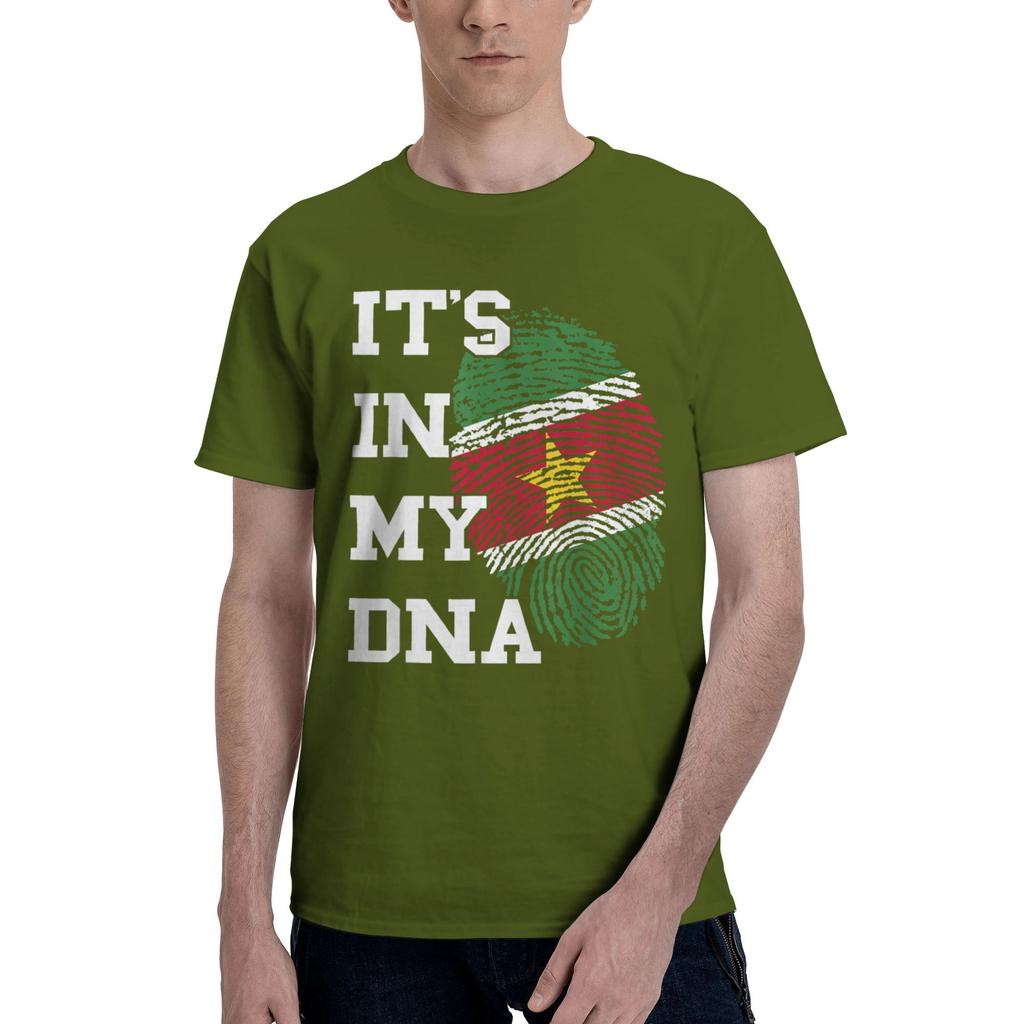 Men T-Shirt Suriname Flag Its In My DNA Thumbmark Surinamese Roots Novelty Tee Shirt Short Sleeve T Shirts O Neck Tops Classic
