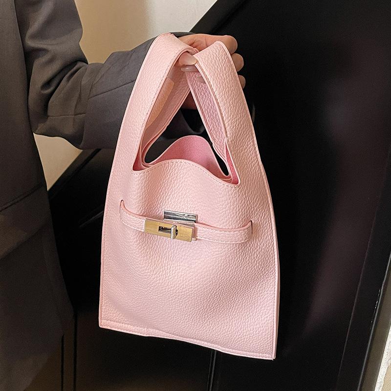 Тренд и мода простой нишевый шоппер с узором личи женский универсальный в зарубежном стиле легкий высококлассный мессенджер