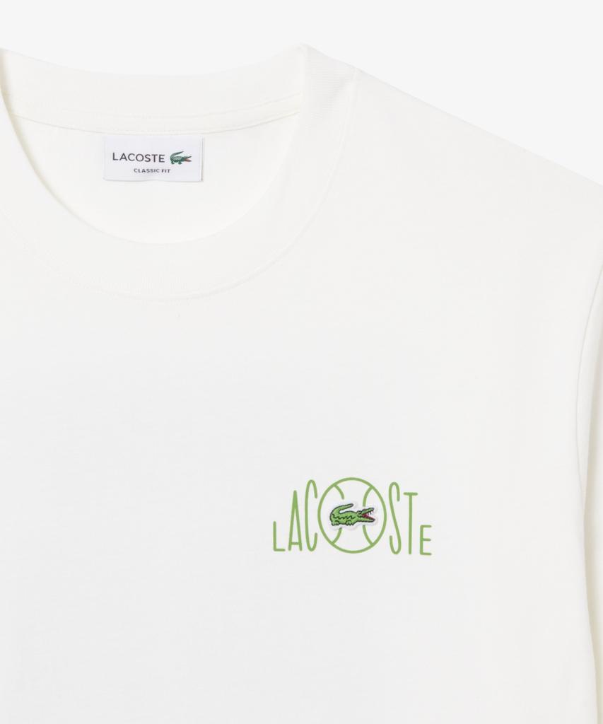 Мужская футболка LACOSTE с графическим принтом "Теннисный корт на спине", короткий рукав, Th2197-56G 70V