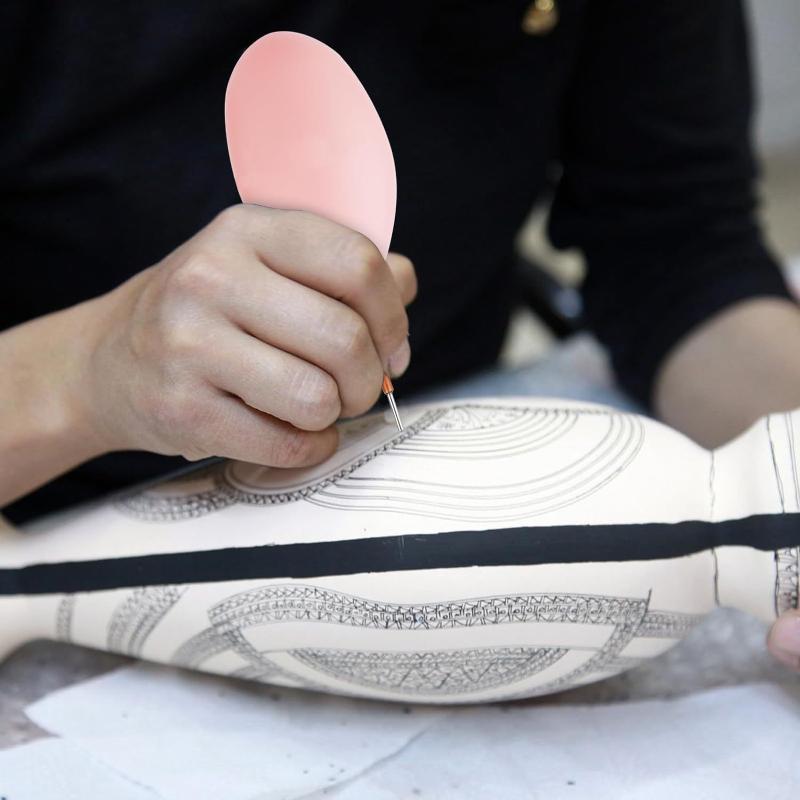 Ceramic Decorating Precision Tip Applicator Slurry Glaze Rubber Squeeze Bottle with Fine Needle Ceramic Painting Pottery Tools