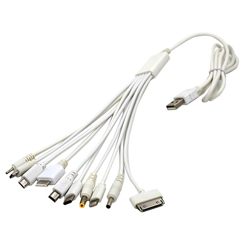 Новый 10-в-1 USB-адаптер-зарядное устройство, многофункциональный USB-кабель для PSP, мобильных телефонов, iPod, iPhone, многофункциональная USB-линия для зарядки