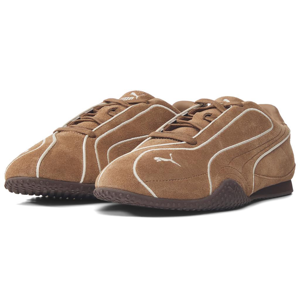 Puma Bella V2 Монозамшевые Низкие Гоночные Модные Ретро Удобные Универсальные Замшевые Дышащие Повседневные Кроссовки Унисекс Коричневый 406795-04