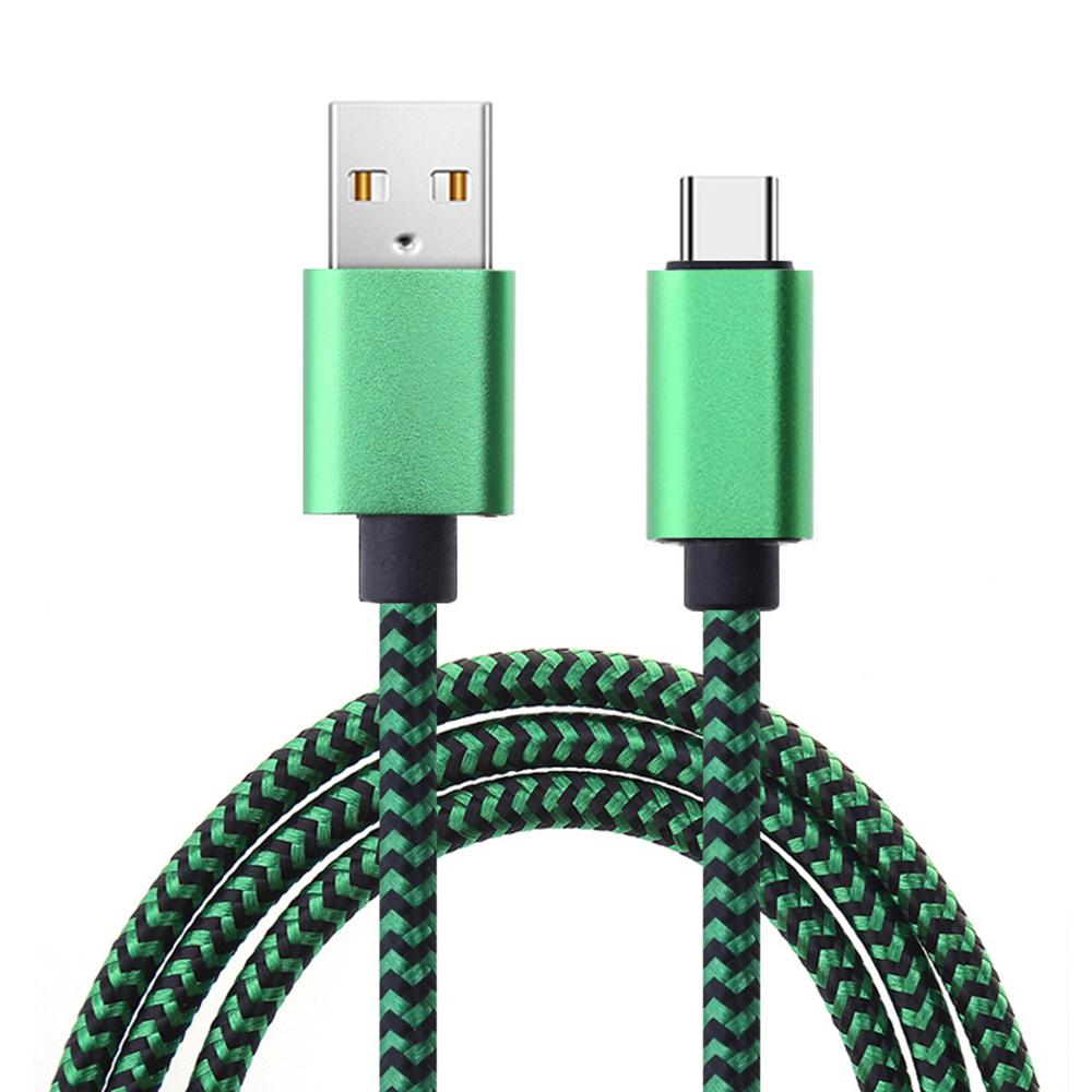USB Type C Cable Date Sync 2.4A Fast 1M 2M 3M Charging Nylon Braided Wire Charger Cable For Samsung Huawei Android Mobile Phone