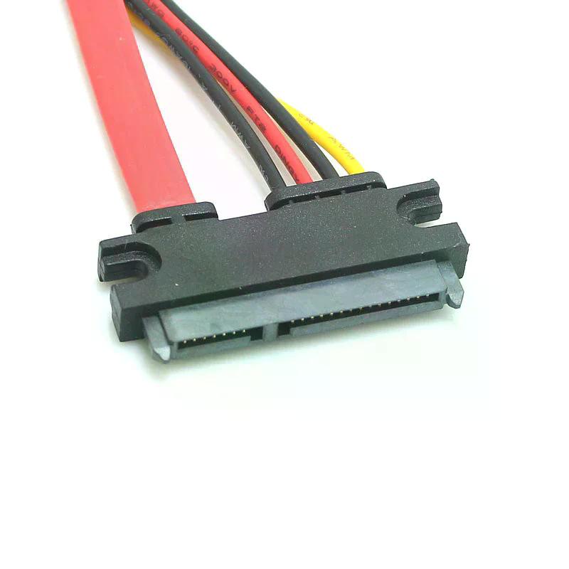 Sata 22 Pin Папа к Маме Удлинительный кабель Sata SATA 22 Pin Папа к Маме 7+15 Pin Sata Комбинированный кабель передачи данных и питания Жесткий диск