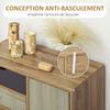 Storage Unit, 79 X 39 X 86 cm, Sideboard with 4 Drawers and 1 Cupboard, Brown, Chest of Drawers
