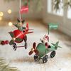 Handmade Christmas Decoration Wrought Iron Hangable Ornament Christmas Ornament  Happy Christmas