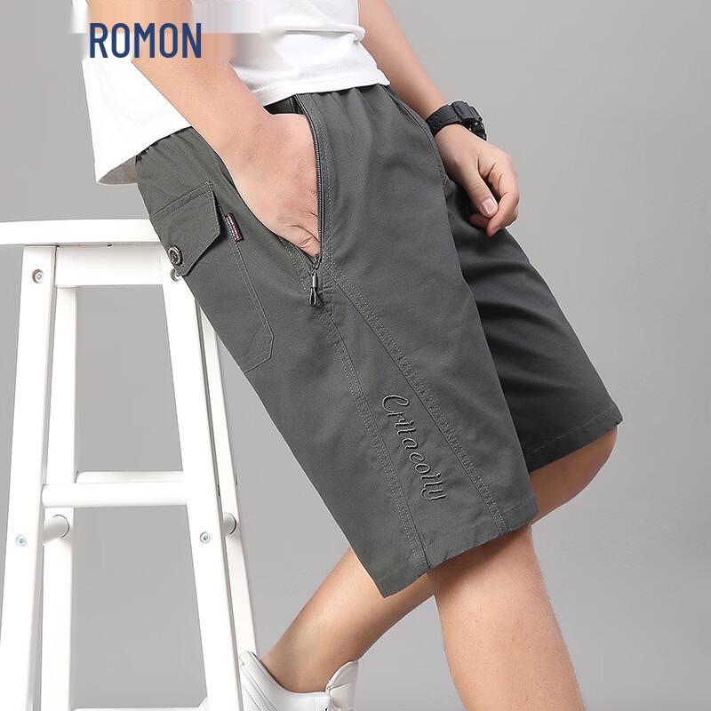 ROMON Men's Loose Fit Summer Cargo Beach Shorts