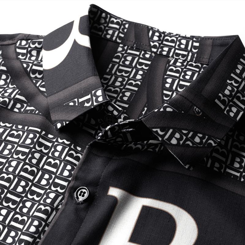 Летняя рубашка с коротким рукавом, рубашка с цветочным принтом, рубашка с лацканами, не требующая глажки, мужская пляжная одежда для мужчин среднего возраста, рубашка