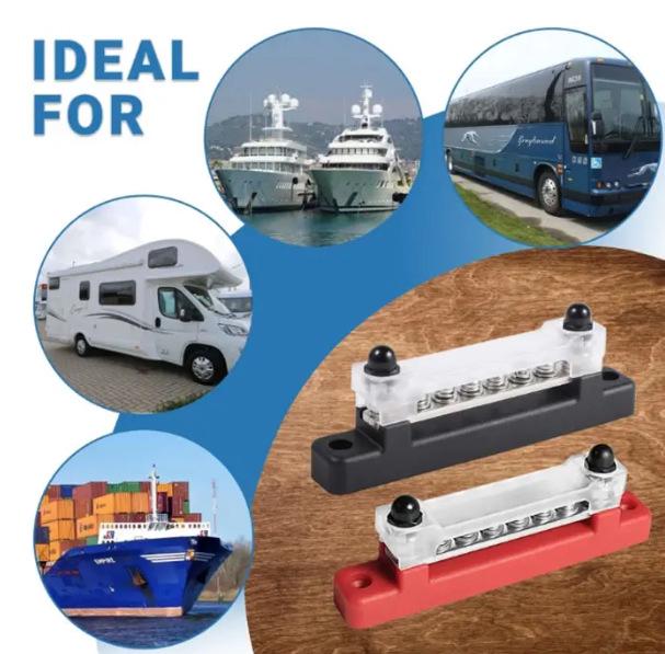 Шина 150А 10-контактная для высоких токов с клеммами для автомобиля, дома на колесах, яхты