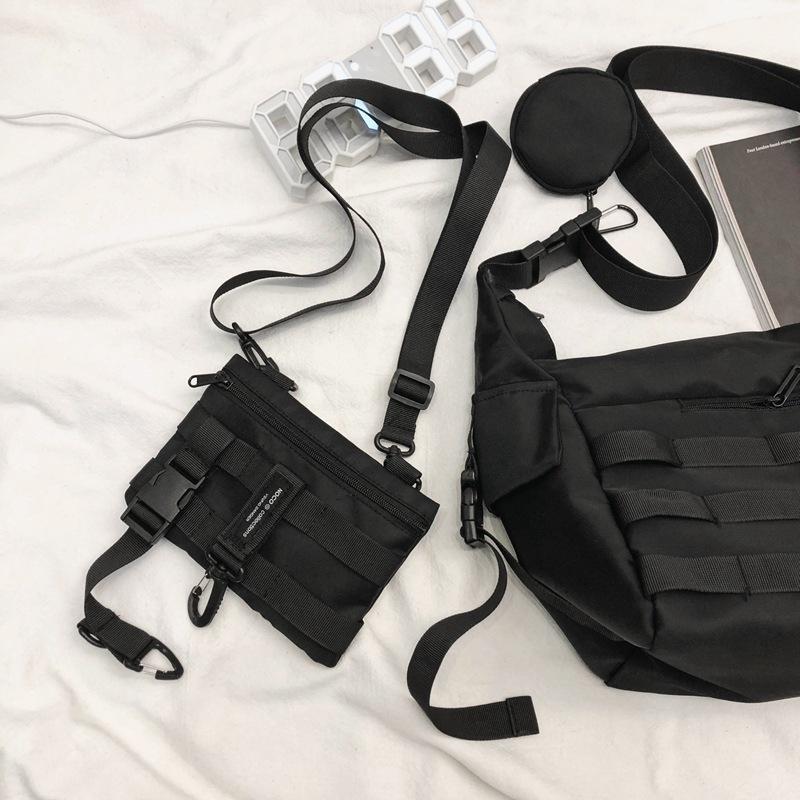 Сумка через плечо мужская японская сумка Harajuku повседневная универсальная почтальонская сумка функциональная сумка для инструментов женская сумка через плечо