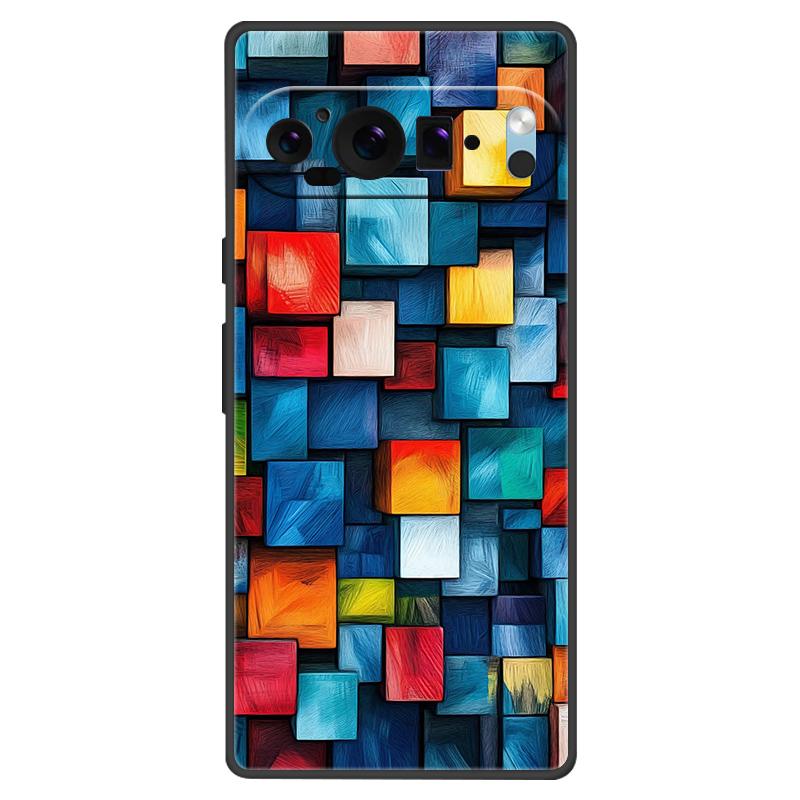 For Google Pixel 9 Pro XL Case Cool Painted Silicone TPU Soft Cover For Googe Pixel 9 9 Pro 8A Cases Black Protective Shells