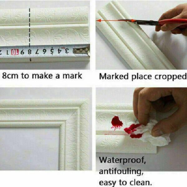 DIY 3D самоклеящиеся настенные плинтусы бордюрные обои водостойкие декоративные наклейки украшения для дома, кухни и ванной комнаты