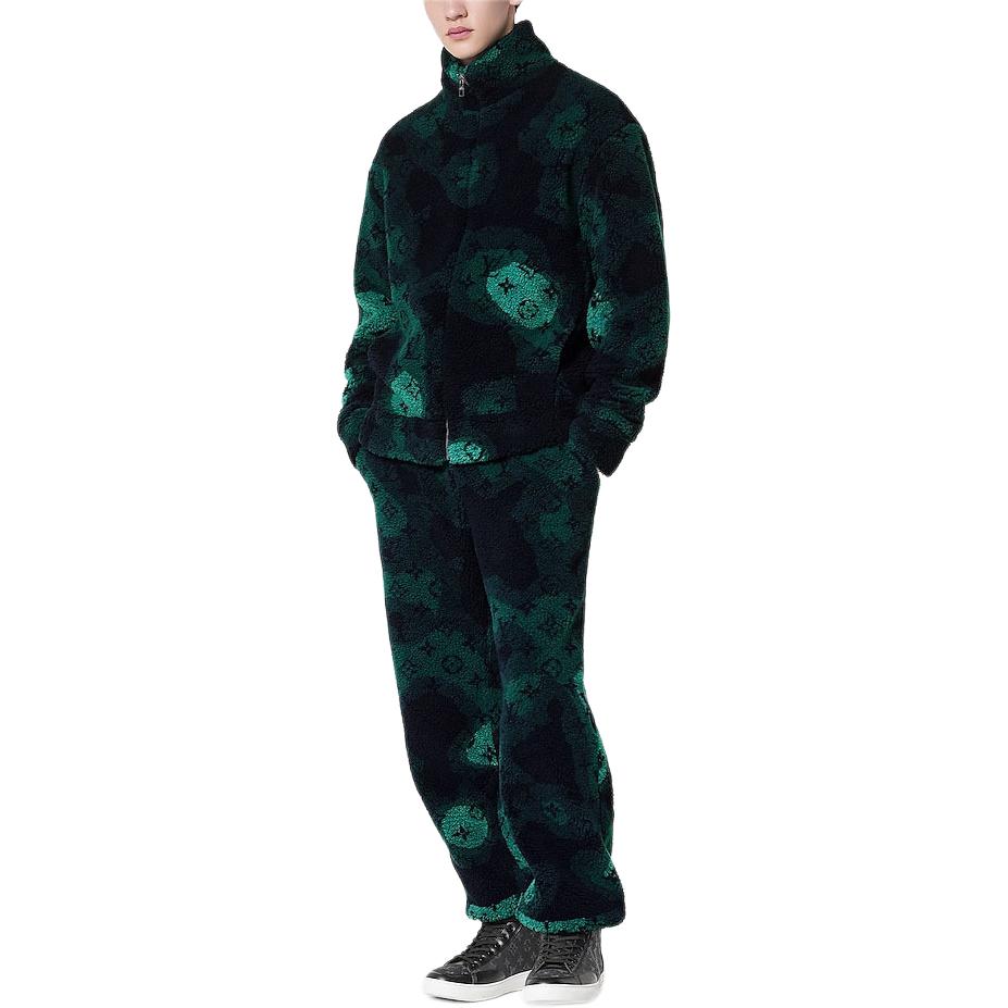 LOUIS VUITTON Monogram Camo Fleece Blouson Multicolor 1AATYT