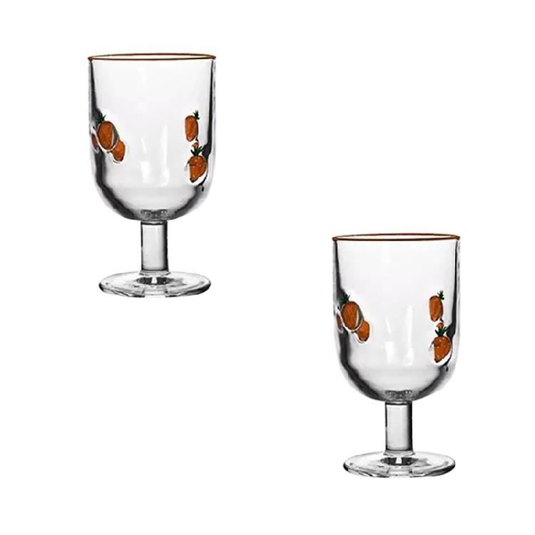 Lemon Decorated 360ml Drinking Glasses Shatters Resistant Clear Pubs Glasses For Gift Home Kitchens Party Supplies