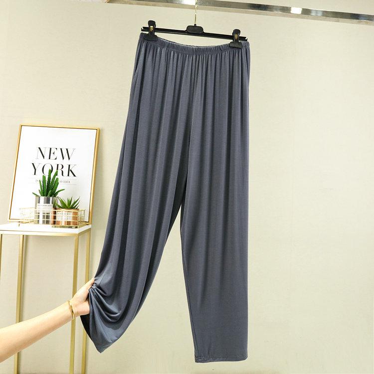 Мужские летние свободные брюки из модала — легкие, универсальные, с высокой талией, широкие пижамные брюки с карманами