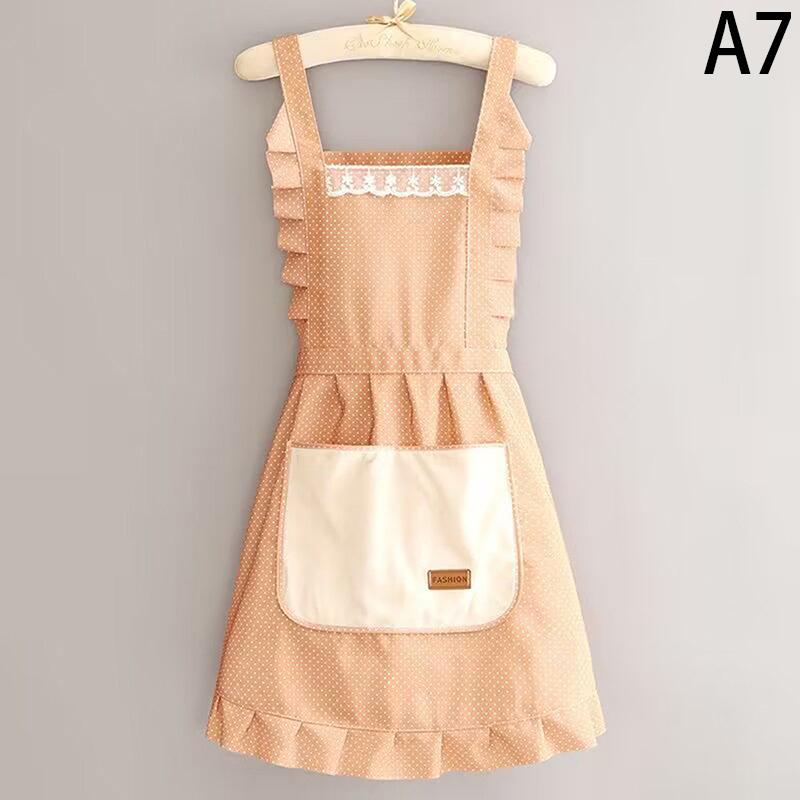 Холщовый фартук с цветочным принтом, моющийся, прочный, устойчивый к пятнам и износостойкий для кухни, фартуки для дома и работы, красивый фартук для кухни