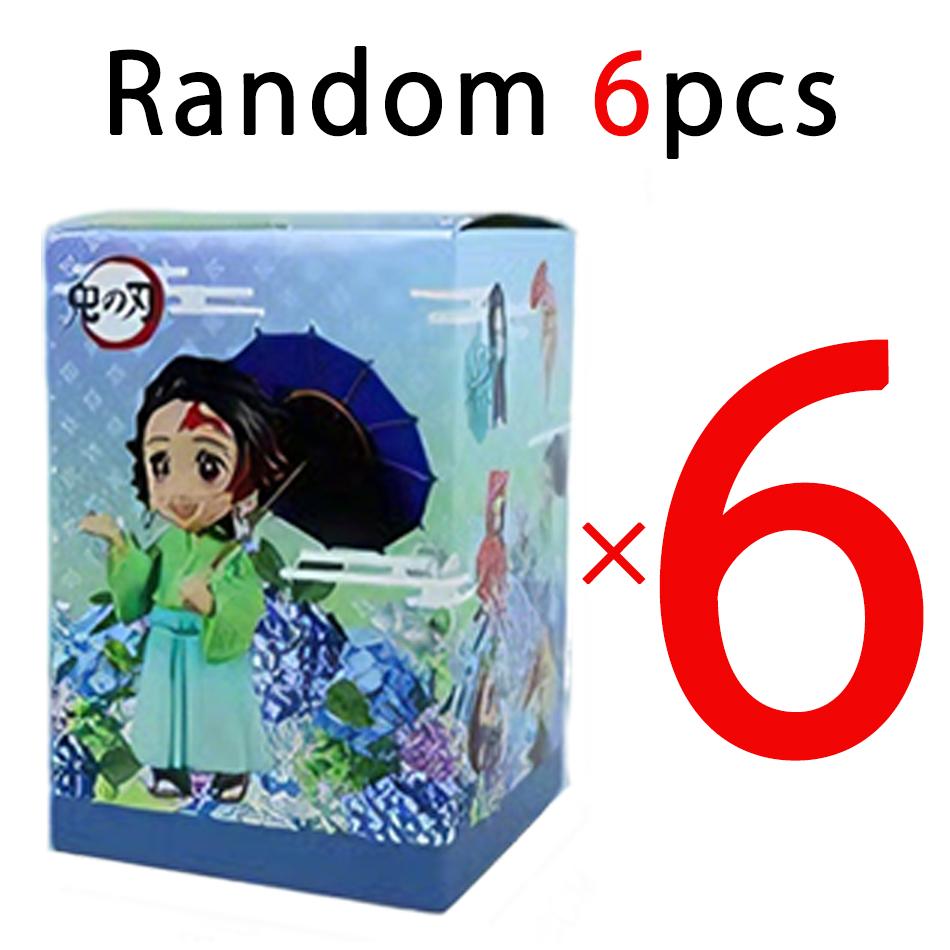 В наличии 12 см кавайная Серия сливового дождя из Клинок, рассекающий демонов, с коробкой, ручная работа, модель, фигурка-орнамент-подарок, нет Яиба, Камадо, Незуко