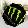 Автоматический зонт с принтом логотипа Monster Energy, 8 спиц, железный каркас, пластиковая ручка, подходит для путешествий на открытом воздухе и на каждый день, идеальный подарок