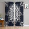 Текстура Цветочная Мандала Абстрактные Линии Оконные Шторы Для Гостиной Спальни Кухни Шифон Прозрачные Оконные Украшения