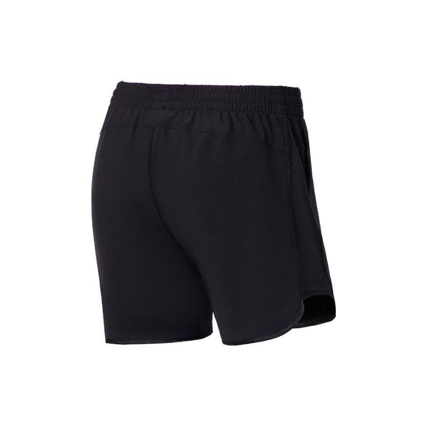 Li Ning Running Series SS22 Logo Print Quick-Dry Woven Sports Shorts Women Shorts Black AKSS396-1