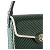 Tory Burch Robinson Solid Double T Logo Chevron Flap Leather Shoulder Bag Women Shoulder Bag Green 149461-304