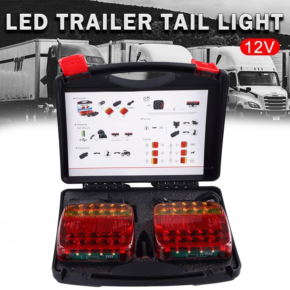 Wireless LED Magnetic Trailer Tail Lights Rechargeable ECE EMC Approved Cable-Free 12V Truck Rear Lamp For Trailer Lorry Ca B7X0